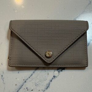 Taupe Textured Envelope Wallet